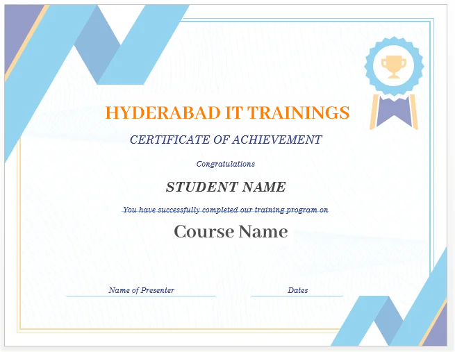 Web designing Course certificate